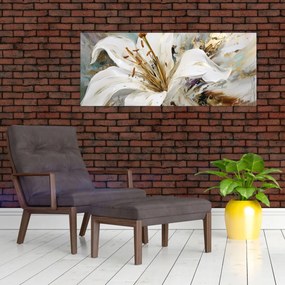 Kép - Absztrakció liliommal (120x50 cm)