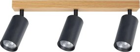 Brilagi - SELE spotlámpa 3xGU10/30W/230V fekete/tölgy dekor