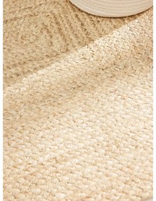 Világos natúr színű kétoldalas kézi szövésű juta szőnyeg 60x90 cm Sharmila Natural White – Hanse Home