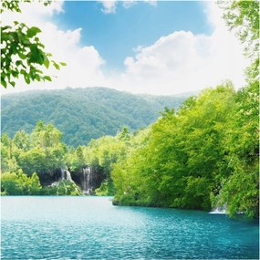 Fali fotótapéta Étkezőbe Természetes vízesés 250x250 Ragasztó