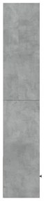 betonszürke szerelt fa könyvespolc 40 x 36 x 189 cm