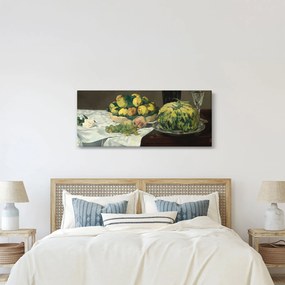 Kép - Edouard Manet, Still Life with Melon and Peaches, reprodukciók (120x50 cm)