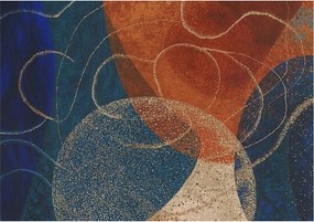 Flizelin tapéta Divatos 3D fali ragasztóval Színes formák 312x219 Ragasztó