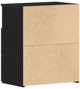 Éjjeli szekrények 2 db Fekete tölgy 50x32x60cm Mérnöki fa