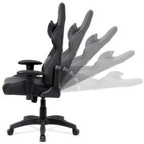 Fekete Ekobőr Gamer Szék, Hinta Mechanikával. KA-F03 BK