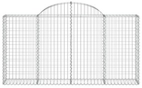 5 db íves horganyzott vas gabion kosár 200x30x100/120 cm