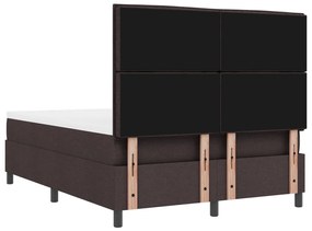 Box Spring Ágy Matrac Sötétbarna 140x190 cm Szövet