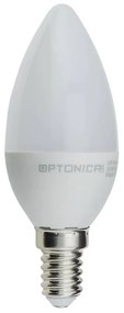 Optonica C37 LED Gyertya Izzó E14 6W 480lm 4500K nappali fehér 1781
