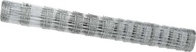 vidaXL Legelőkerítés Ezüst 50 x 1,2 m Horganyzott acél