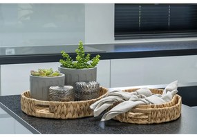 Estoril fonott tálcák, vízi jácint, natúr, 3 db-os szett