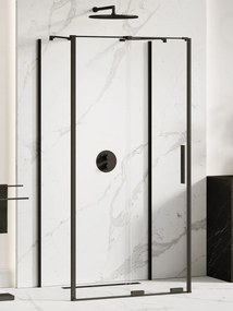 New Trendy Smart Black zuhanykabin 100x100 cm négyzet fekete félmatt/átlátszó üveg EXK-4176