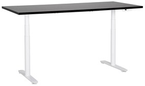Fekete és fehér elektromosan állítható íróasztal 180 x 72 cm DESTINAS Beliani