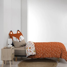 Fehér-terrakotta színű egyszemélyes pamut gyerek ágyneműhuzat 140x200 cm Roxy – douceur d'intérieur