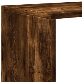 3 szintes füstös tölgy fa elválasztó könyvespolc 99x29x99 cm