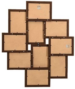sötétbarna MDF fényképkeretszett 10 db 13 x 18 cm-es képhez
