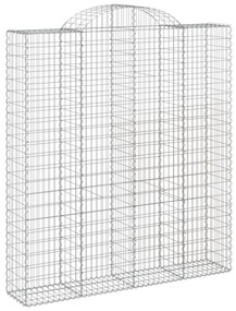 4 db íves horganyzott vas gabion kosár 200x50x220/240 cm