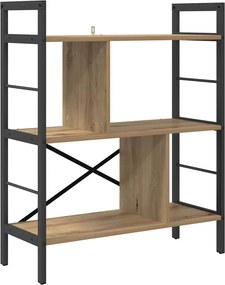 vidaXL Könyvespolc Artisan tölgy 75 x 30 x 91 cm Faanyag