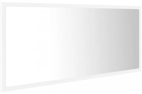 fehér akril LED-es fürdőszobai tükör 100x8,5x37 cm