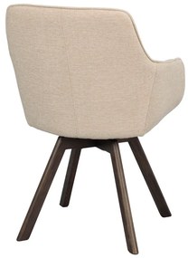 Bézs kárpitozott étkezőfotel szett 2 db-os Alison – Rowico