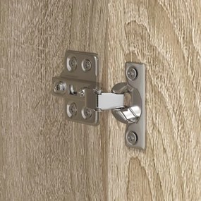 vidaXL Fürdőszoba Székény fiókkal Sonoma 40 x 30 x 180 cm Faanyag