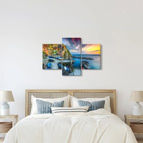 Kép - Mediterrán falu (90x60 cm)