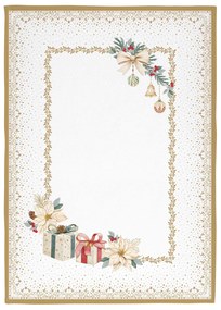 Karácsonyi mikulásvirág mintás Konyharuha szett 2 db-os 50x70 cm pamut White Elegance