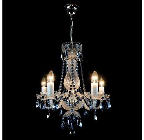 Wranovsky JWZ102052101 - Kristály csillár láncon DE LUXE 5xE14/40W/230V