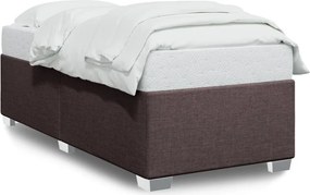 vidaXL sötétbarna szövet ágykeret matrac nélkül 80x200 cm