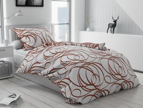 Aromis barna pamut ágyneműhuzat gombos Ágyneműhuzat mérete: 70 x 90 cm | 140 x 200 cm