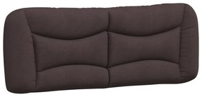 sötétbarna szövet ágykeret LED-ekkel matrac nélkül Hvar 140 x 190 cm