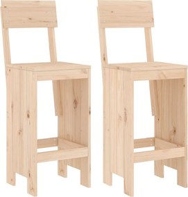 vidaXL 2 db tömör fenyőfa ülőke 40x48,5x115,5 cm