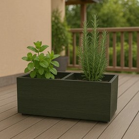 MADERA CASE ECO WOOD virágtartó 77 cm, sötétbarna, M