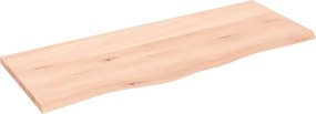 vidaXL kezeletlen tömör tölgyfa fali polc 100x40x2 cm
