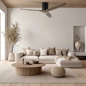 ZEVENTI - Mennyezeti ventilátor SPELLO Wi-Fi Tuya fekete/tölgy + távirányító