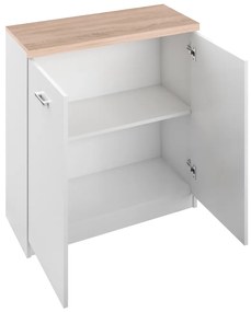 Komód 2D, fehér/tölgy sonoma, TOPTY TYP 13