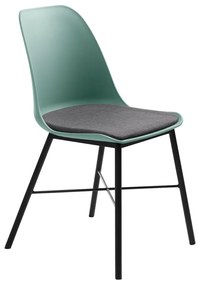 Whistler design szék, világoszöld PP, szürke ülőlap
