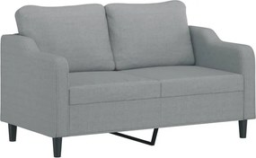 vidaXL kétszemélyes világosszürke szövetkanapé 140 cm