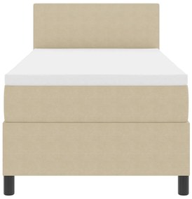 Boxspring Ágy matraccal &amp; LED fény Zöld Szürke 90x200 cm Bársonyos Anyag