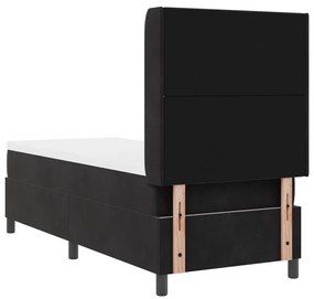 Boxspring Ágy Matrac Használatával Fekete 80x200 cm Bársonyos