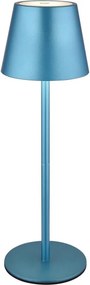 Globo 58488BL-LED VANNIE, fényerőszabályozható érintésvezérelt tölthető kültéri asztali lámpa 3W/5V IP54 1800mAh kék