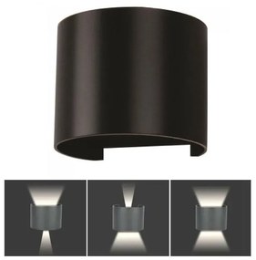 V-Tac LED Kültéri fali lámpa LED/6W/230V 3000K IP65 fekete 217081