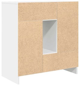 fehér komód fiókokkal és ajtókkal 70,5x34x74,5 cm