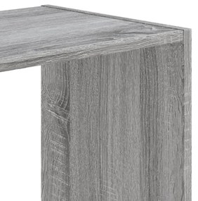 szürke sonoma színű szerelt fa könyvespolc 102 x 32 x 102 cm