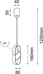 Antigo Furoku 7936 Függőlámpa 1x6W/LED 690lm IP20