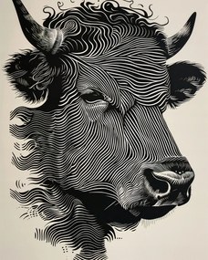 Poszter 40x50cm Bika fényes színekben