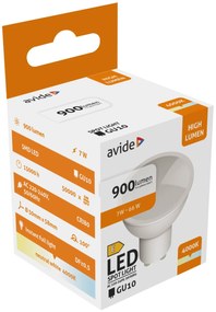Avide LED Spot Alu+plastic 7W GU10 900LM NW 4000K
