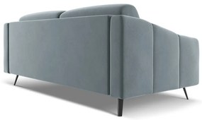 Világoskék bársony kanapé 202 cm Nalu – Makamii