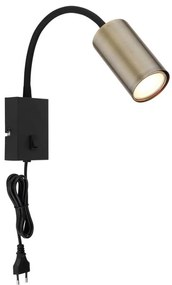 Globo 57911WM - Flexibilis fali lámpa ROBBY 1xGU10/25W/230V fekete/rez