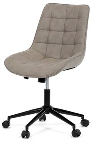 Scaun pivotant de birou cu tapițerie din material bej închis. KA-V3120