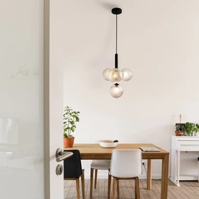 Musa fekete függőlámpa, magasság 120 cm - SULION